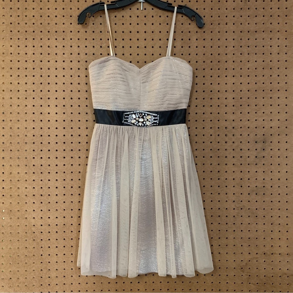 Vintage Dress Y2k Formal Prom Fairy Goth Whimsygoth 5/6 Hailey Logan Beige Gold